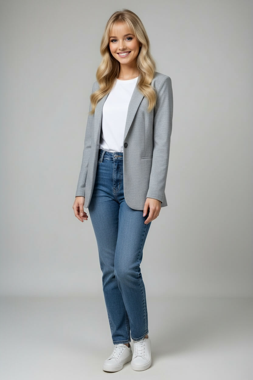 Kayla grey blazer jeans