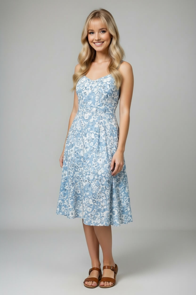 Kayla floral midi dress