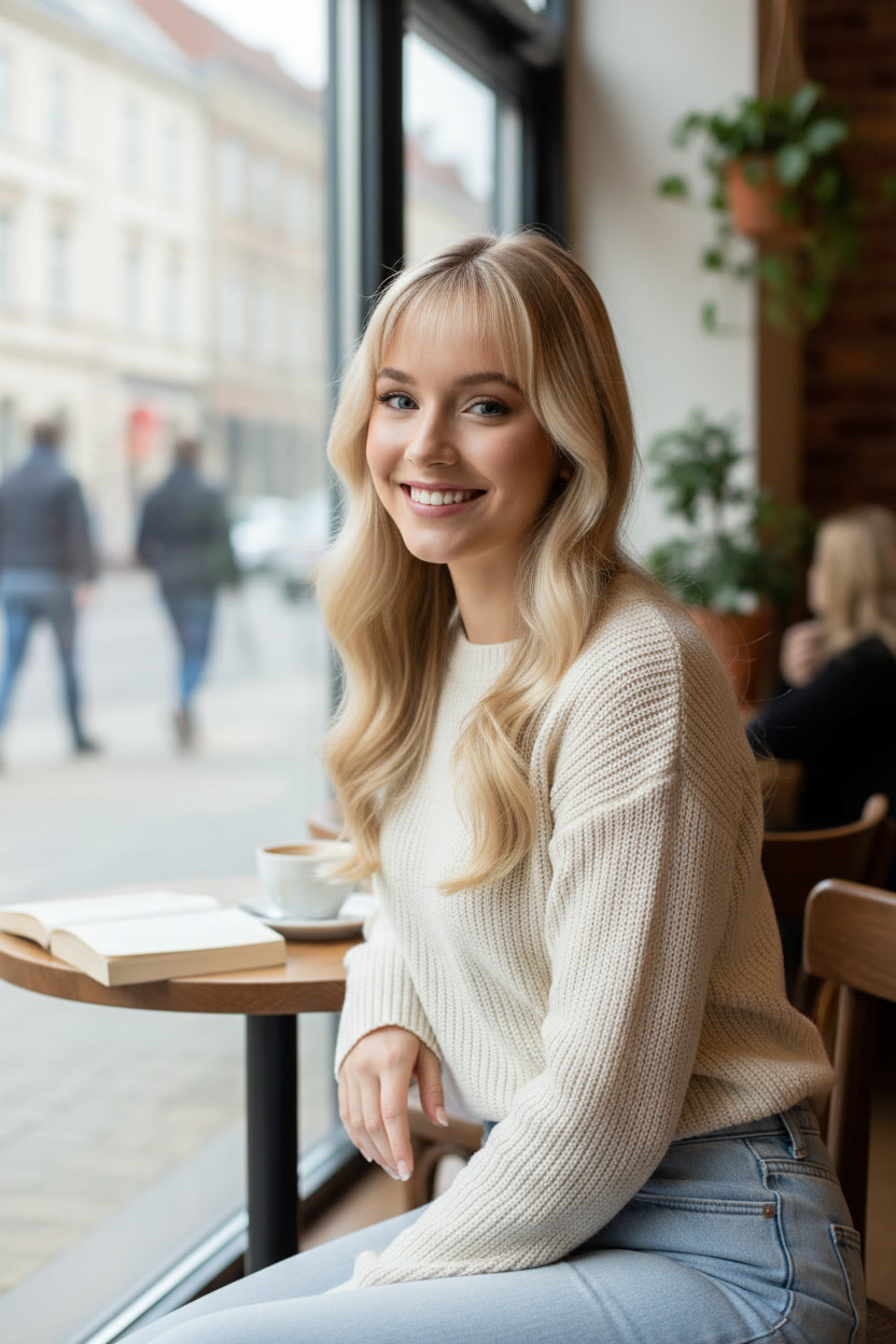 Kayla beauty pink background neutral