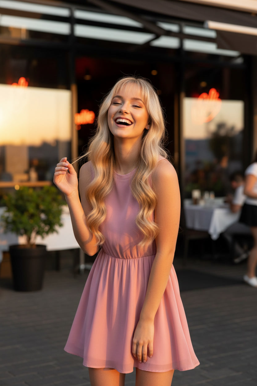 Kayla Ferrari coastal highway sunset